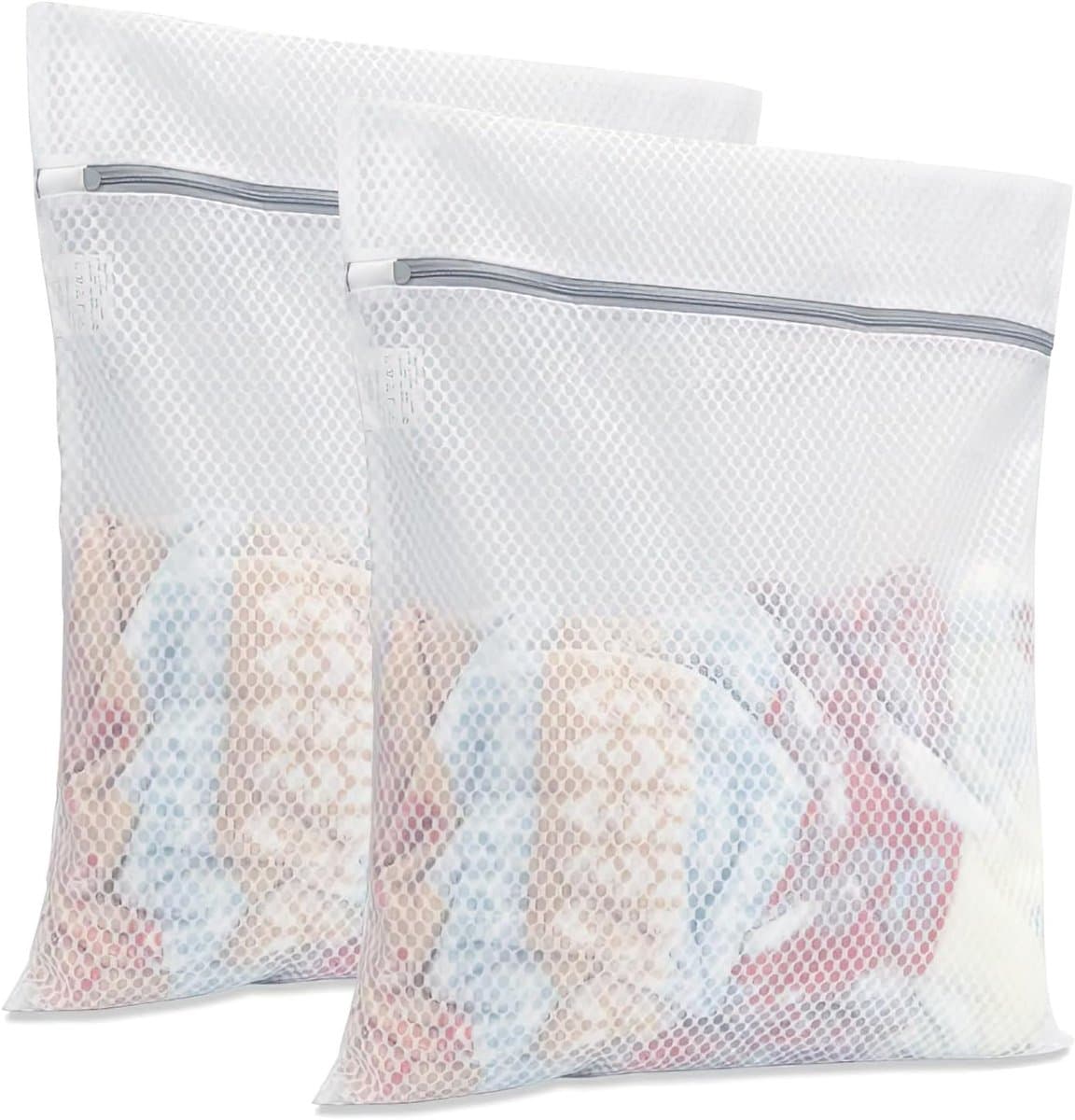 Set van 2 wasnetten voor wasmachine, 30 x 40 cm, waszak voor delicate kleding, lingerie, ondergoed, sokken, bescherming tegen vervorming — afbeelding 1