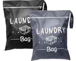 Reiswaszakken Set van 2 - Opvouwbaar - Voor Vuile Kleding - Met Ritssluiting - Ideaal voor op Reis en Thuis