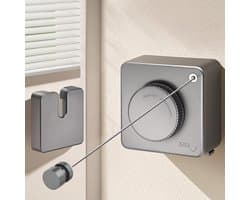 Uitschuifbare Waslijn - Intrekbare Waslijn Wand Waslijn - Kleding Drogen - Anti-Doorhang Ontwerp - 46 meter - Grijs