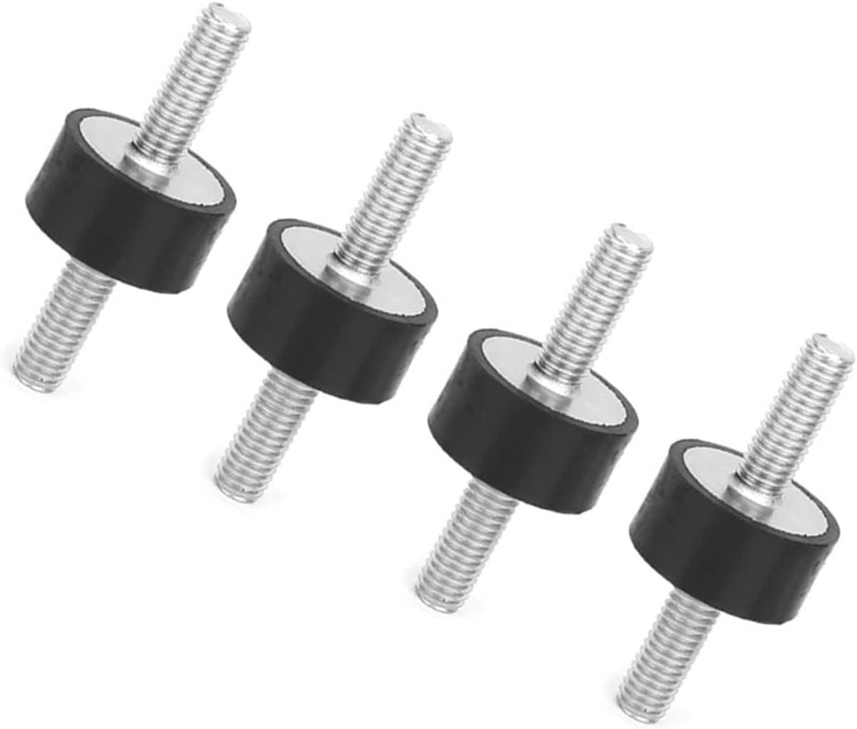 Rubberen Steunen - Trillingsdempers - Geluidsbeheersing - Stabiliteit onder belasting - M6 18 Mm - Zwart Zilver — afbeelding 1