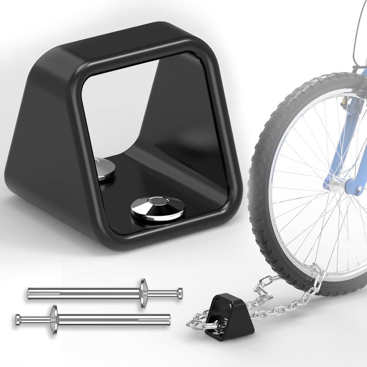 Kettinganker Beveiliging - Diefstalanker - Motorfiets Beschermen - Zeer Veilig - 5x5x5 cm - Zwart — afbeelding 1