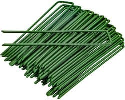 U-vormige tuinpennen voor het bevestigen van onkruiddoek, grasmatten en netten - 15CM, 40 stuks