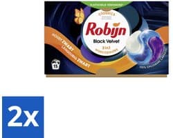 2 x Robijn - 3-in-1 Black Velvet - Wascapsules - 15 Wasbeurten - Zwarte Was - Wascapsules - Wasmiddel - Wasverzorging - Wasparfum