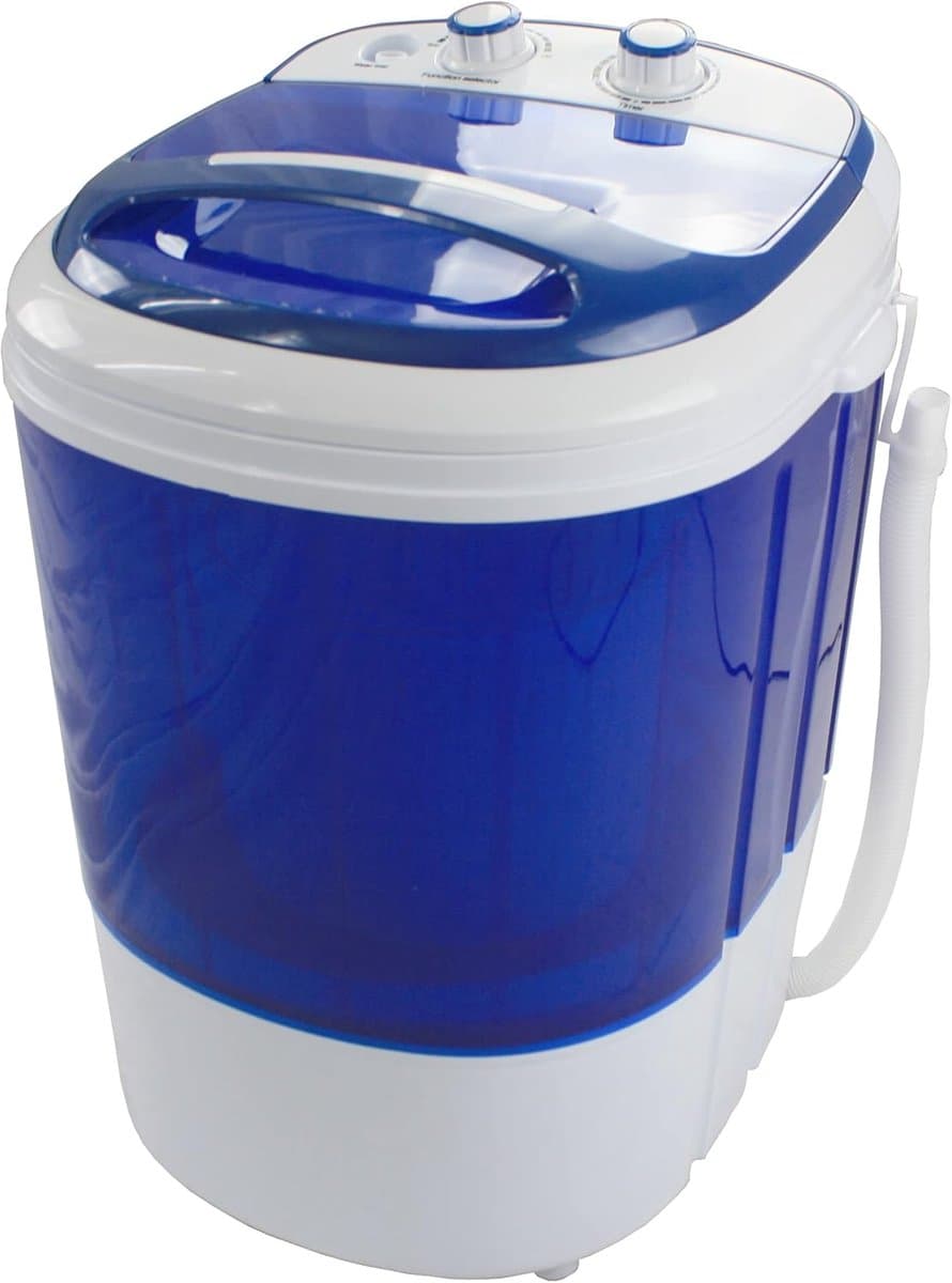 SnelShoppen - Mini Wasmachine 3kg met Centrifuge - Bovenlader voor Camping, Studenten, Reis, Klein, Compact, Energiezuinig, Wit — afbeelding 1
