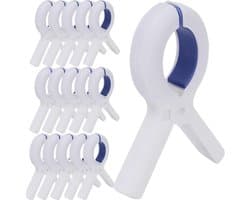 Wasknijpers Kunststof - Kledingknijpers Plastic - Kleding Ophangen - Winddicht Ontwerp - 50 stuks - Blauw