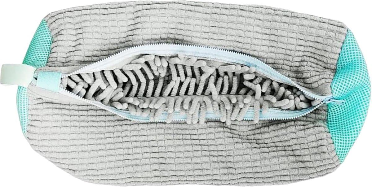 Schoenen wasnet met borstels - waszak voor sneakers 360 graden reiniging - anti-wikkel schoenenzak voor wasmachine en droger — afbeelding 1