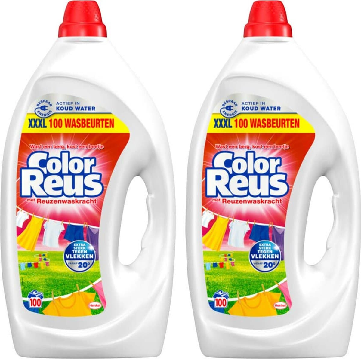 Color Reus Gel Vloeibaar Wasmiddel - Gekleurde Was - Voordeelverpakking - 2 x 100 wasbeurten — afbeelding 1