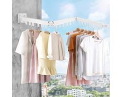Wanddroogrek - Droogrek Inklapbaar - Wasrek - Droogtoren - Droogrekken - Wit