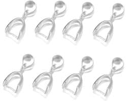 30x Zilveren Hanger Sluitingen - Koperen Knijpclips voor Kettingen en Sieraden Maken — afbeelding 1