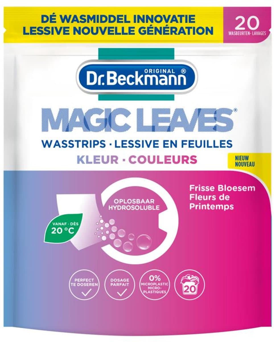 Dr. Beckmann Magic Leaves Colour - Wasstrips - Wasmiddeldoekjes — afbeelding 1