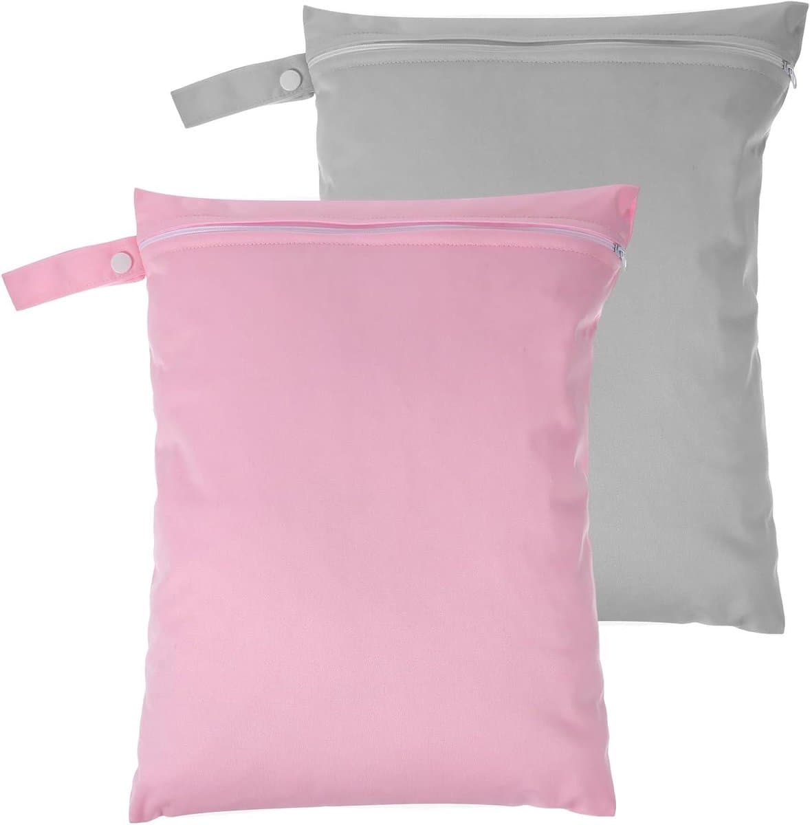 Set van 2 waterdichte waszakken 40 x 30 cm - herbruikbare waszakken voor kamperen, reizen en badpakken — afbeelding 1