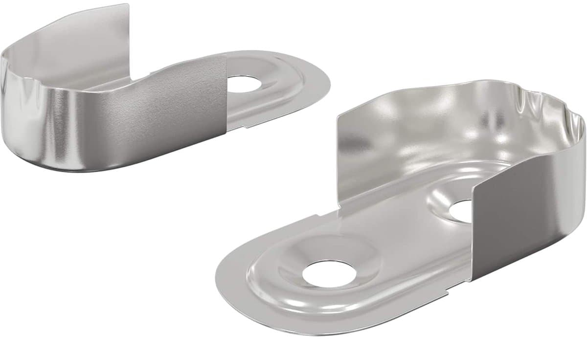 vidaXL - Kledingroedeinde - 2 - pcs - Wit - Zink - 40 - x - 18 - x - 10 - mm - IJzer — afbeelding 1