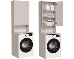 Wasmachine Ombouw - Opbouwmeubel - Kast Wasdroger - Meubel - netjes