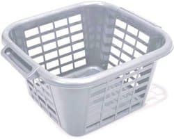 Wasmand Vierkant - Wasbak Kleren - Kleine Was - Gemaakt van Gerecycled Plastic - 25 Liter - Lichtgrijs