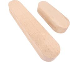 Kleermakersklappers Set - Naaigereedschap Hout - Naden Persen - Dubbele Groeven - 7 en 12 Inch - Houtkleur