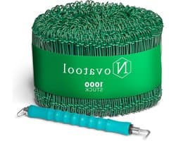 Draadzaksluitingen - Binddraad Sluitingen - Zakken Sluiten - Groene Plastic Coating - 1000 Stuks - Groen