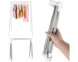 Vouwbaar Kleding Droogrek voor Thuis en Reizen - Ideaal voor Camping, Buiten en Wasgoed - 13-28 Inch Verstelbaar en Compact