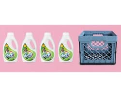 Dreft Vloeibaar Wasmiddel Voordeelpakket met Tontarelli Vouwkrat blauw/zwart– 4 x 15 Wasbeurten