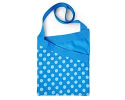 Knijperzak - Haringen tas - Wassen buiten - Waterdichte voering - Ruim 60 haringen - Blauw polka dot