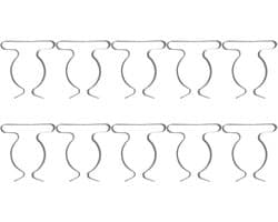 Veerklemmen Set - Gereedschap Clips - Gereedschap Opbergen - Sterk Mangaanstaal - 10 Stuks - Zilver