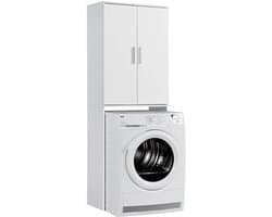 mokebo wasmachine kast 'Der Saubermann' opbouw voor wasmachine in wit