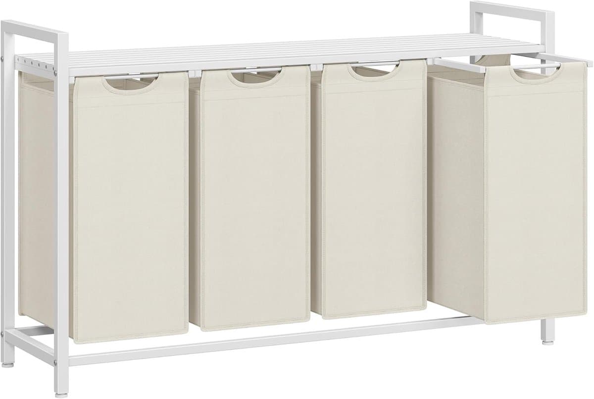 Wassorteerder 4 Vakken - Wasmand - 160L - Wit — afbeelding 1