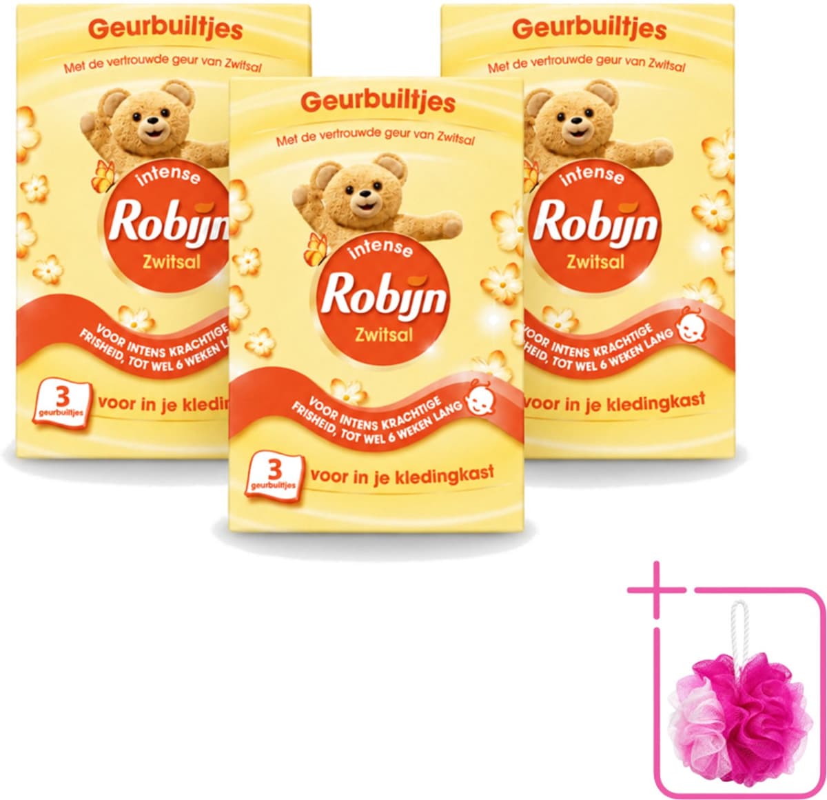 3 x Robijn - Zwitsal - Geurbuiltjes - Zachte Babygeur - Hypoallergeen - 3 Geurbuiltjes - Bulkverpakking - Zwitsal geur - Douchemop - Geurbuiltjes — afbeelding 1
