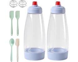 Deegportioneerder - Wit - 1000 ml - Squeeze Fles van Voedselveilig Plastic - Voor Bakliefhebbers