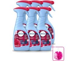 6 x Febreze – Textielspray – Robijn Jasmijn – 500 ml - Bulkverpakking - Textielverfrisser - Douchemop - Textielgeur