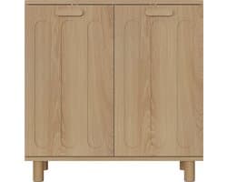 SONNENH Wassorteerder in kast met 2 uitneembare wasmanden en kantelfronten - Eikenlook - 66 x 35 x 67 cm