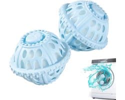 2-packWasmachine wasbal - niet-wasmiddelen wasballen voor droger | Geurverwijderaar, huishoudelijke schoonmaakbenodigdheden voor thuis, reizen, wasserette, studenten