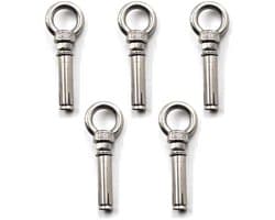 Allecto Plus - RVS Ring Lifting Uitbreidingsschild Anker Eye Bolt Uitbreidingsschroef Set van 5 stuks - Duurzaam en Veilig ontwerp.