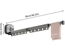 Uitschuifbaar wand-wasdroogrek 92cm PYTHON