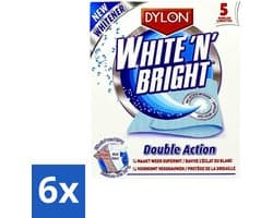 Dylon - Vlekverwijderaar - White & Bright - Superwit & Vlekkeloos - 5 Doekjes - Voordeelverpakking - 6 stuks
