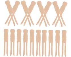 Houten Knijpers - Kleding Clips - Was Ophangen - Beschermend Rond Ontwerp - 50 Stuks - Lichtbruin