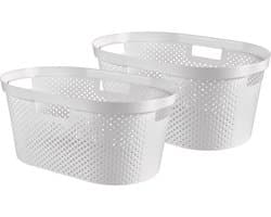 Curver Infinity Recycled Dots Wasmand - 40L - 2 stuks - Wit
