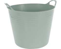 Excellent houseware flexibele wasmand - groen - 27 liter - kunststof - 42 x 40 x 35 cm — afbeelding 1