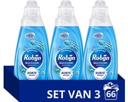 Robijn Quickwash - Vloeibaar Wasmiddel - Morning Dew - 3 flessen - 66 Wasbeurten - Voordeelverpakking