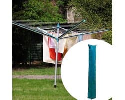 Droogmolen Beschermhoes - Droogrek Afdekking - Buiten Kleding Drogen - Winddicht Met Ritssluiting - 30 x 180 cm - Groen