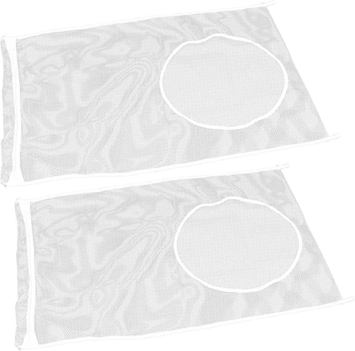 Wasmand Hangend - 2 Stuks - Wassorteerder - Deurzak - Polyester - Hangende Opvouwbare Waszak - Geschikt voor badkamers, campings en hotels - 73.5*48.5 cm - Wit — afbeelding 1