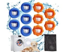 Haarverwijderaar voor Wasmachine - Pluisvanger voor Hondenharen en Kattenvacht - Set van 5 in Blauw