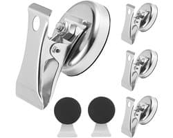 Magneetische Clips van Roestvrij Staal voor Keuken, Kantoor en School - Set van 6 Stuks