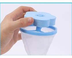 Wasmachine filter - Wasmachine reiniger - Wasmachine vuilreiniger - Wasmachine cleaner - Blauw - Herbruikbaar - Wasfilter - Schoonmaakmiddel - Vuil verwijderen - Drijvend vangnet - Haarvanger - Ontstopper - Haar - Vangnet
