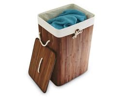 Wasmand - 83 l - opvouwbaar - bamboe — afbeelding 1