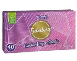 Fabulosa Wasdrogervellen Electrify – 40 stuks | Langdurige frisse geur, anti-kreuk & anti-statisch | Houdt kleding, handdoeken en beddengoed zacht en fris | Eenvoudig in gebruik voor een luxueuze waservaring met een heerlijk katoengevoel