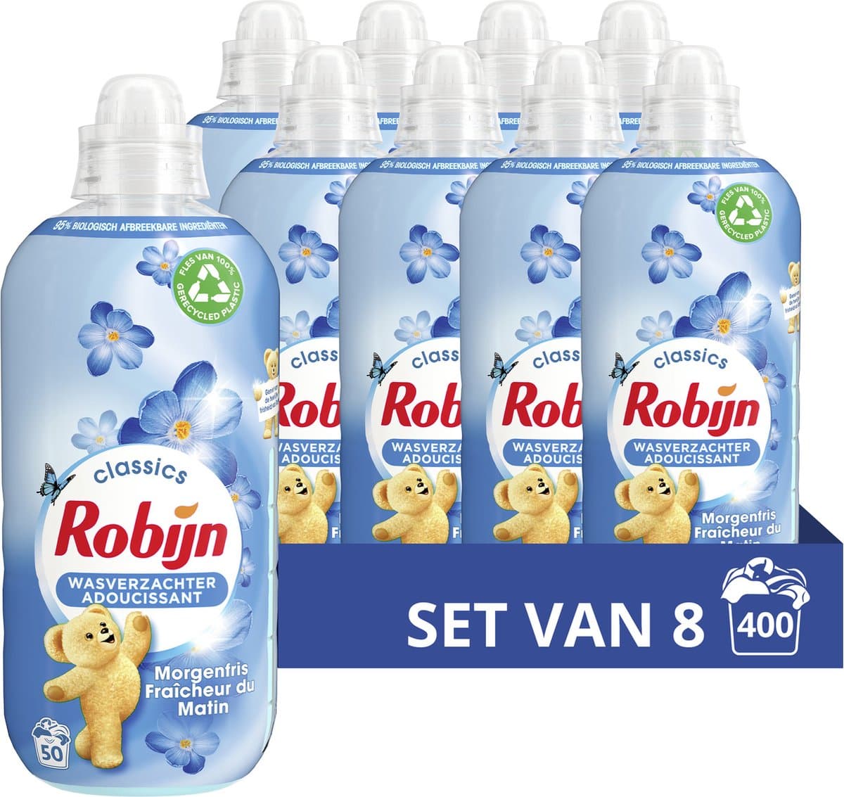 Robijn Classics Morgenfris Wasverzachter - 8 x 50 wasbeurten - Voordeelverpakking — afbeelding 1