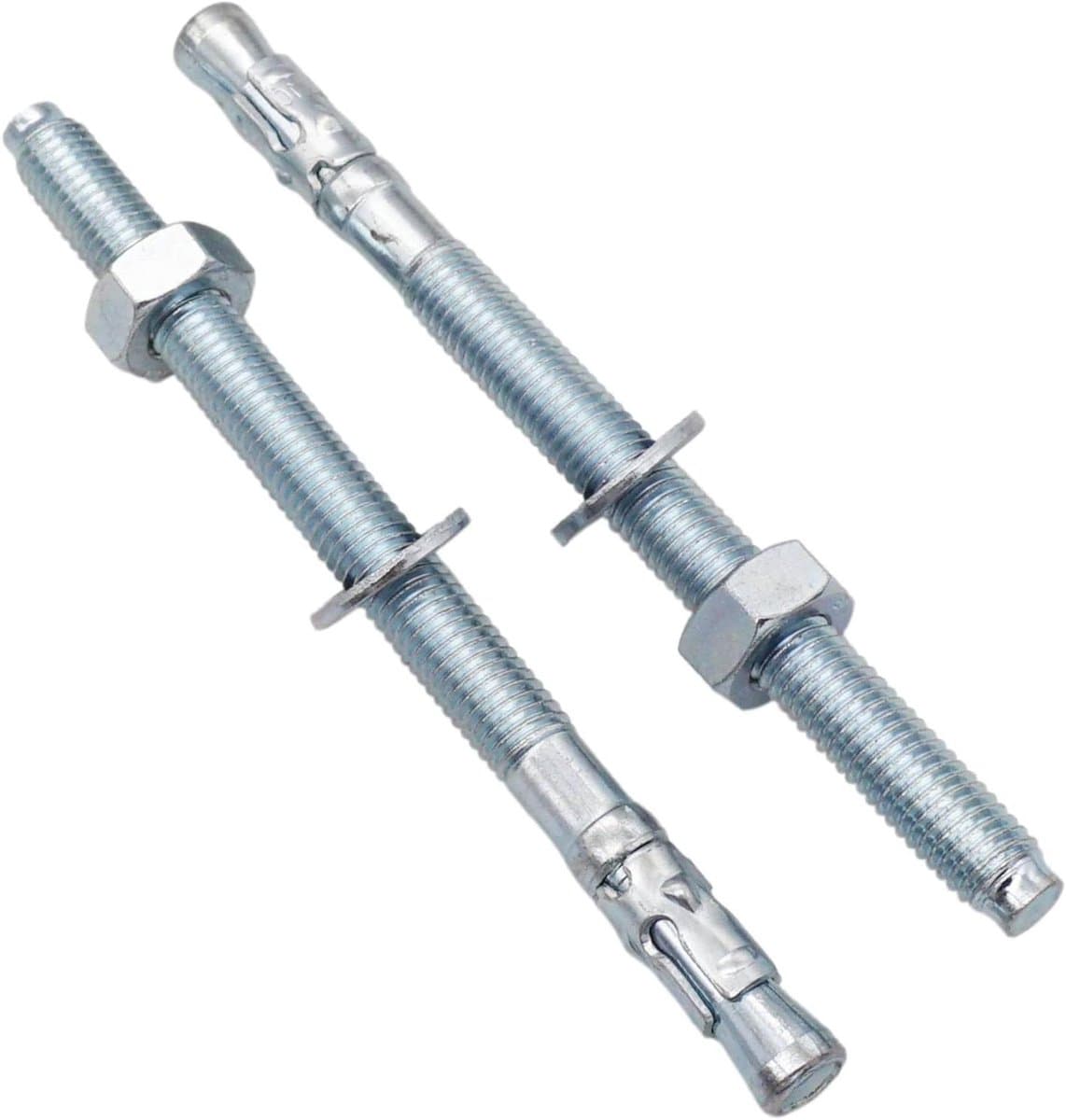 Wigankers - Keilankers pluggen - Beton bevestigen - Verzinkt staal - M10 x 140 mm - Zilverkleurig — afbeelding 1