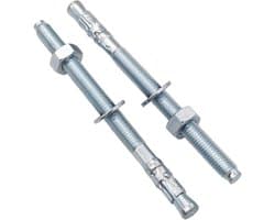 Wigankers - Keilankers pluggen - Beton bevestigen - Verzinkt staal - M10 x 140 mm - Zilverkleurig