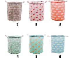 Wasmand Opvouwbaar - Kleding Opberger - Vuile Kleding - Waterdichte Coating - 35x40cm - Roze IJsbeer