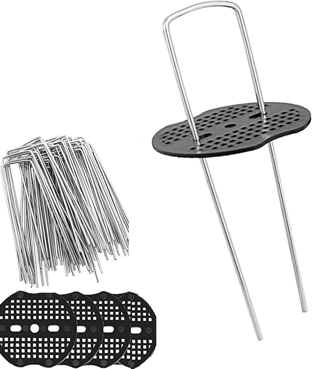 Dailygoods - 50 Stuks Roestvrij Stalen Grondankers met Bufferschijven — afbeelding 1
